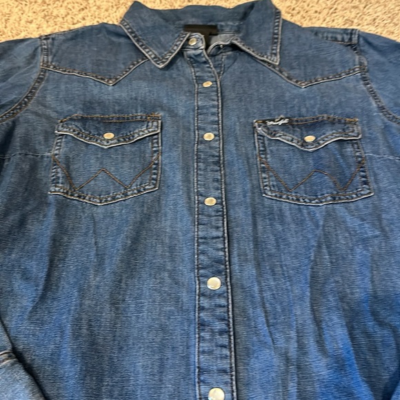 Wrangler Retro pearl snap Long Sleeve Shirt - Picture 2 of 6